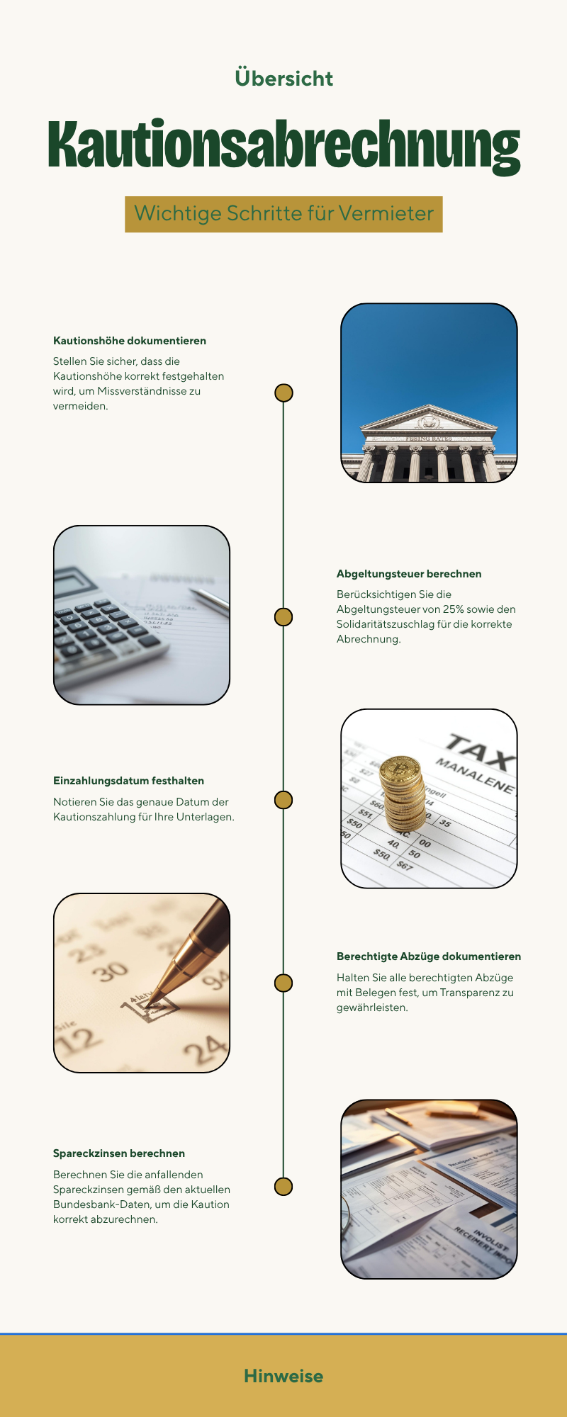 Checkliste Kautionsabrechnung